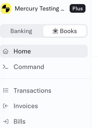 Books to Banking account switcher